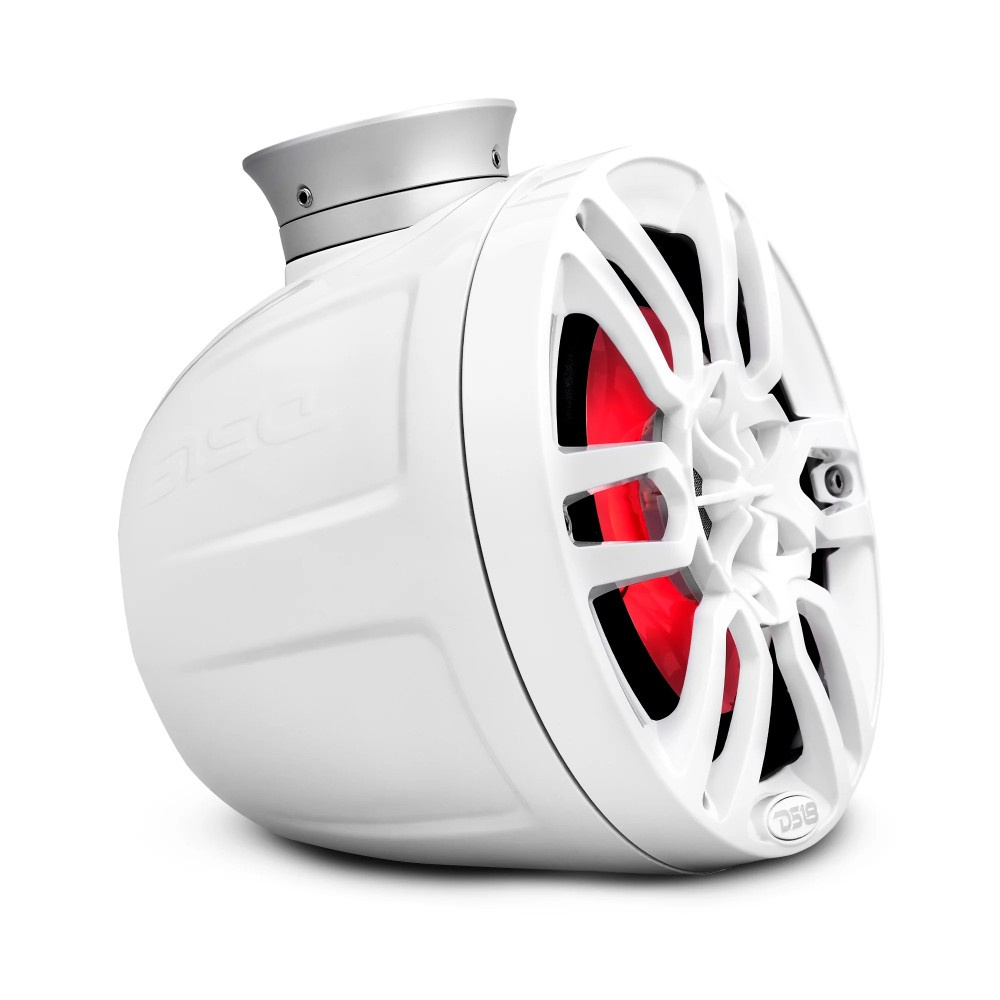 DS18 NXL-PS6W, valkoiset 6,5 tuuman merikaiuttimet podissa LED-valolla, pari