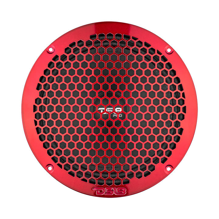 DS18 PRO-GRILL8MS, ohut 8 tuuman metallinen kaiutinsuoja, punainen