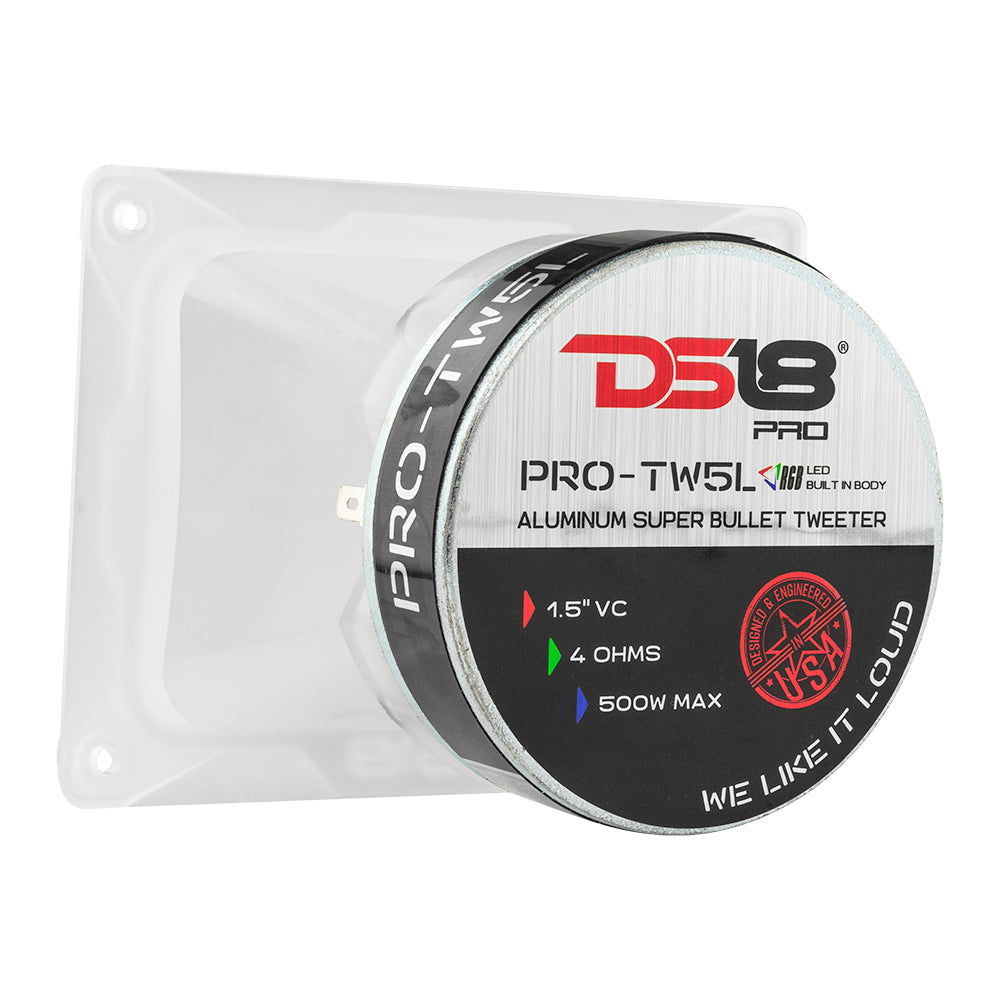 DS18 PRO-TW5L, karkea SPL-kaiutin RGB LED-valaistuksella