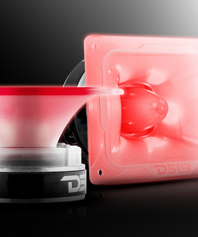 DS18 PRO-TW5L, karkea SPL-kaiutin RGB LED-valaistuksella