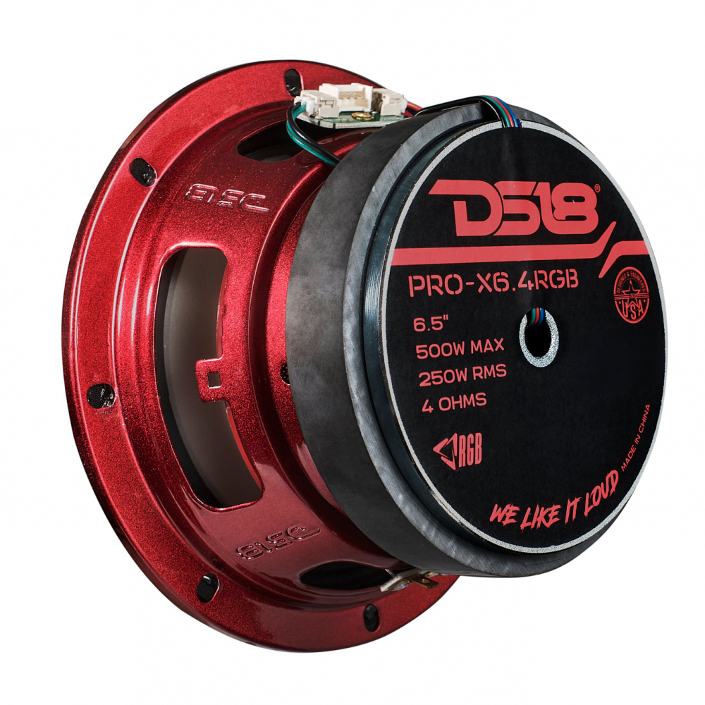 DS18 PRO-X6.4RGB, 6,5 tuuman RGB LED-keskibasso, kappale