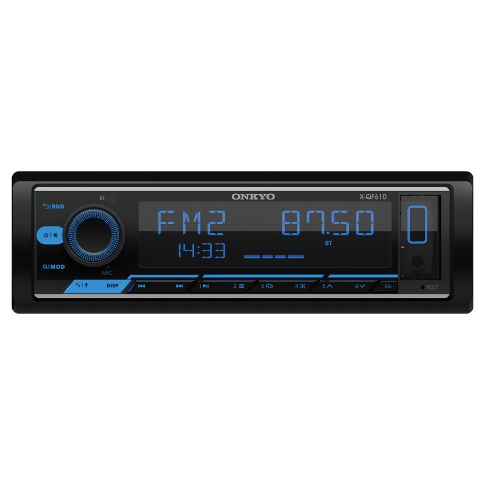 Onkyo X-QF610, Bluetooth-autosoitin, jossa 2 paria linjalähtöjä