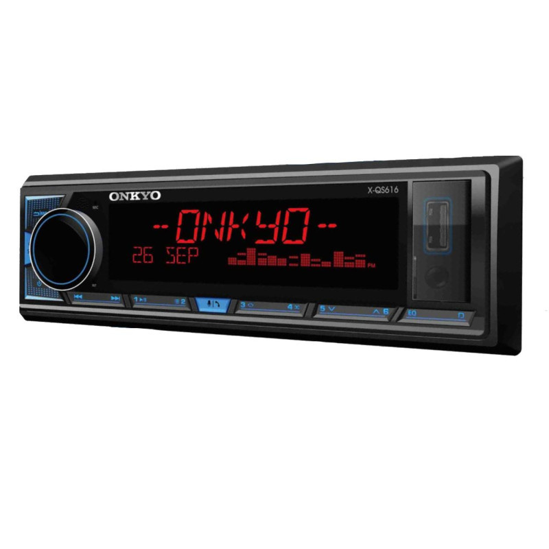 Onkyo X-QS616, Bluetooth-autostereo, jossa 3 paria matalaa tasoa