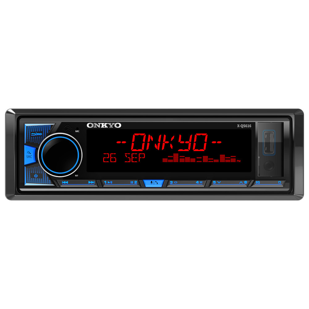 Onkyo X-QS616, Bluetooth-autostereo, jossa 3 paria matalaa tasoa
