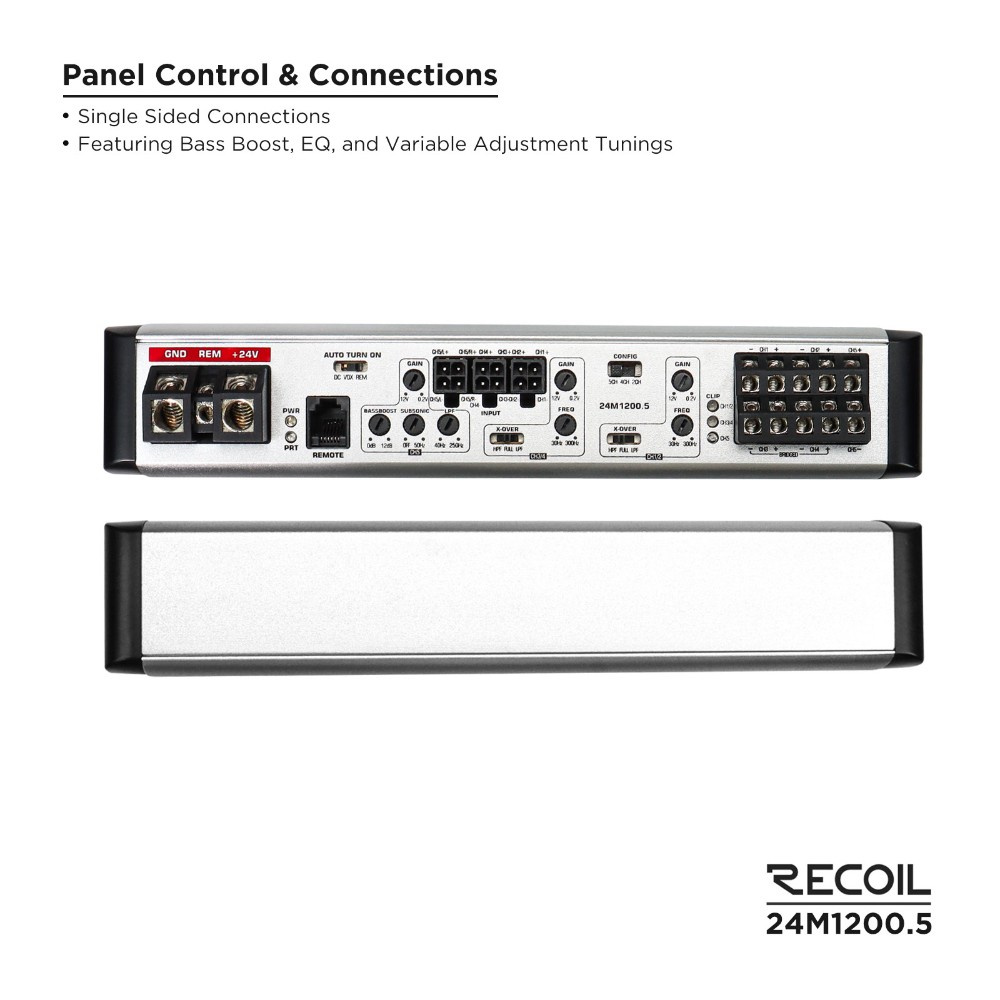 Recoil 24M1200.5, monikanavainen vahvistin kuorma-autoon