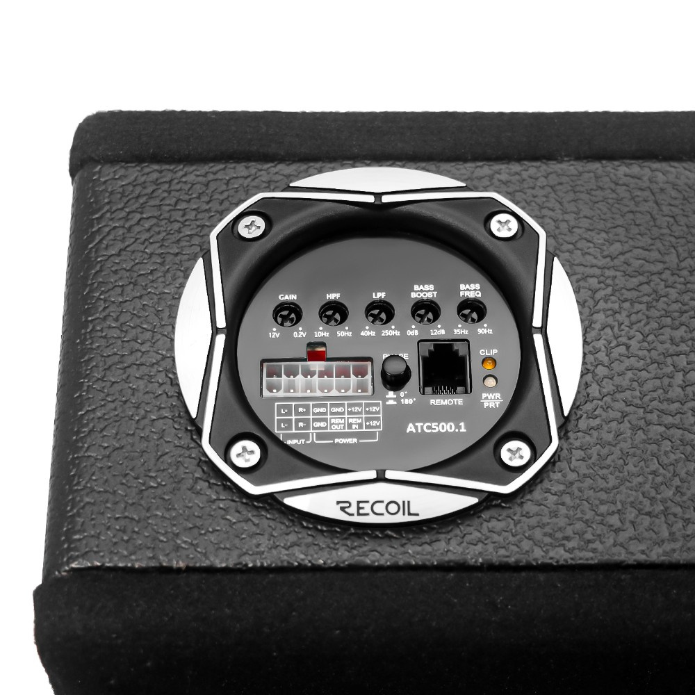 Recoil ATC500.1, yksikanavainen vahvistin sisäänrakennettavaksi