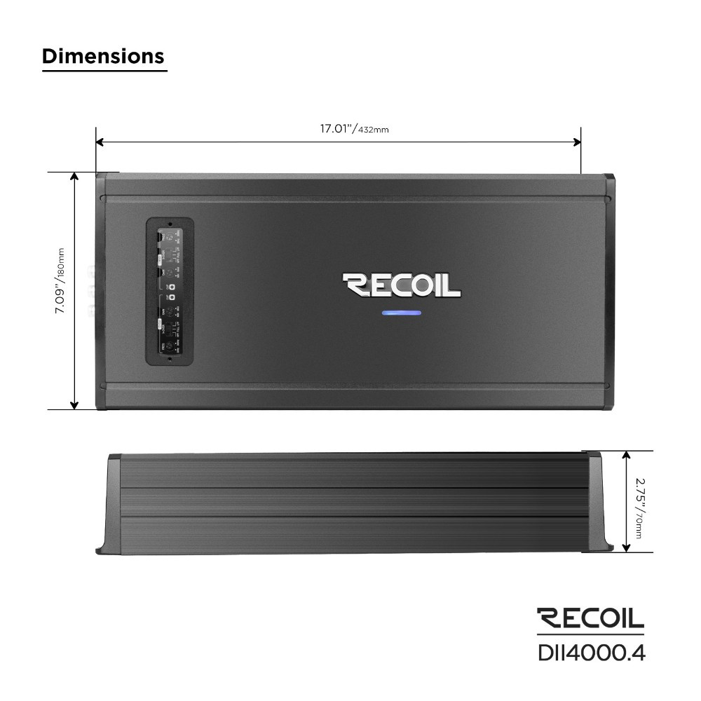 Recoil DII 4000.4, nelikanavainen päätevahvistin