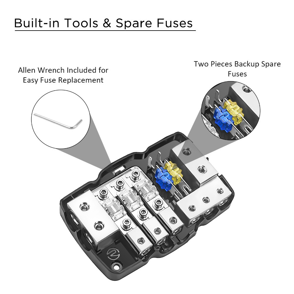 Recoil MPG3 Mini-ANL sulakepidike + maadoituslohko 2x50mm² 3x20mm²