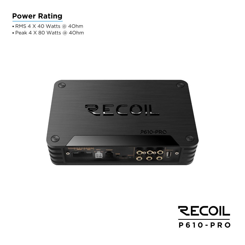 Recoil P610-PRO, DSP-vahvistin 10 kanavalla