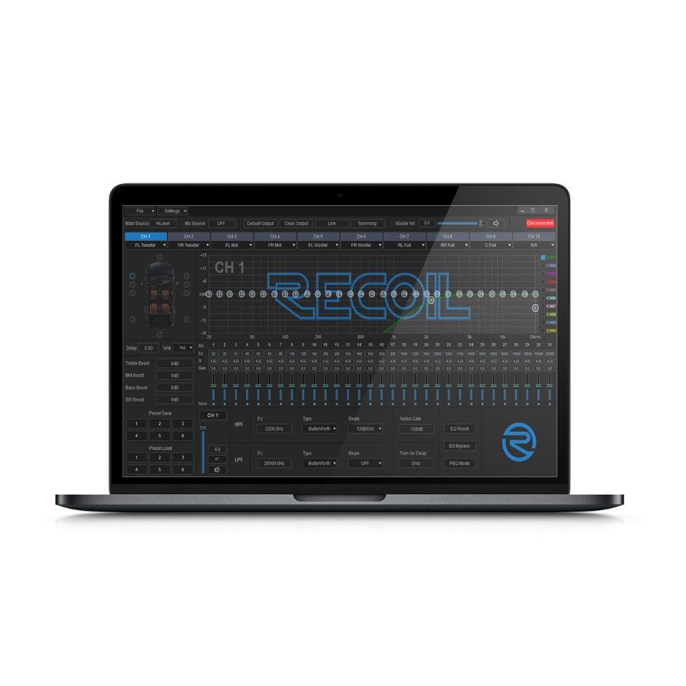 Recoil P610, 10-kanavainen DSP-vahvistin