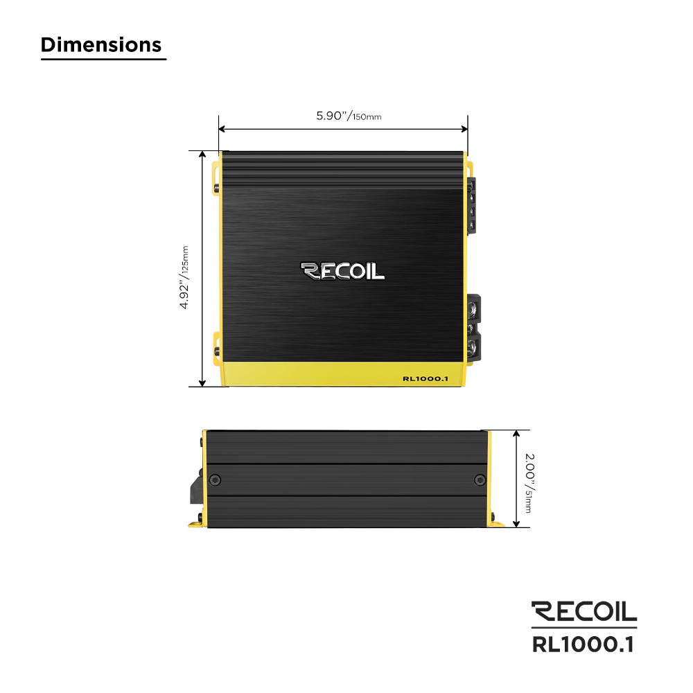 Recoil RL1000.1, monoblokki