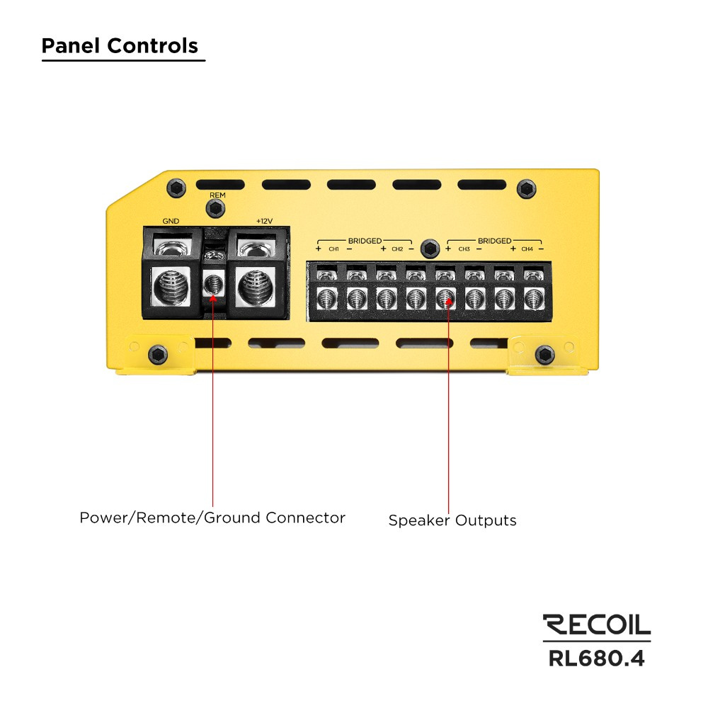 Recoil RL680.4, nelikanavainen päätevahvistin