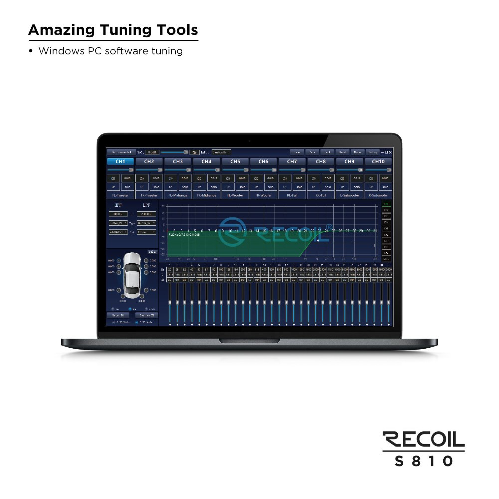 Recoil S810, 10-kanavainen DSP-vahvistin