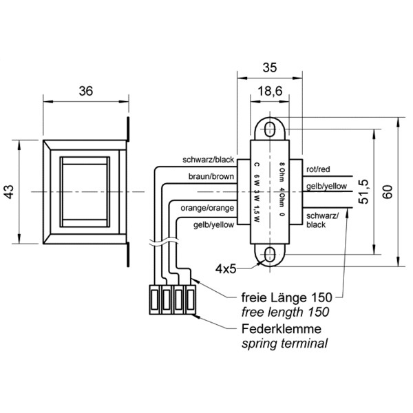 Visaton TR 6.8 Transformator 100V