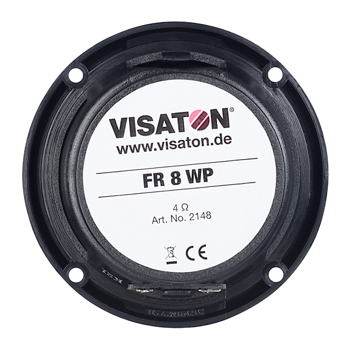 Visaton FR 8 WP, säänkestävä 3.3 tuuman upotuskaiutin, 8 Ohm, musta, kpl