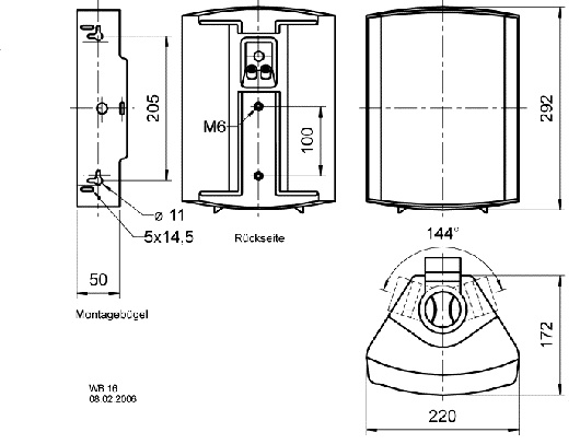 Visaton WB16 inom/utomhushögtalare Vit