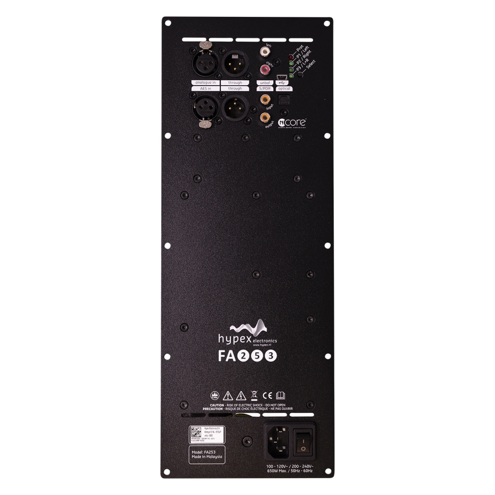 Hypex FusionAmp FA253 kolmekanavainen DSP-päätevahvistin