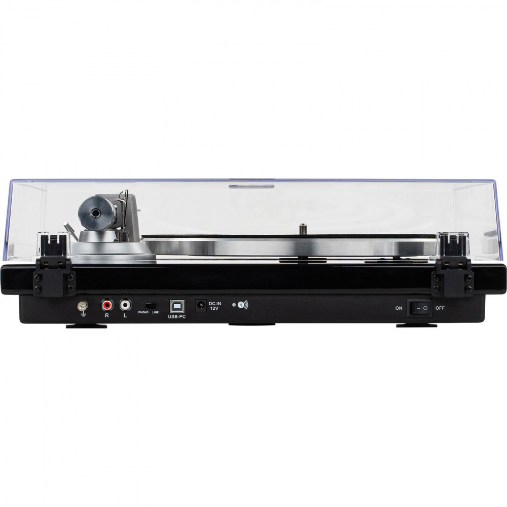 Dayton Audio TT-1BTB, skivspelare med BT, USB och inbyggt RIAA, svart