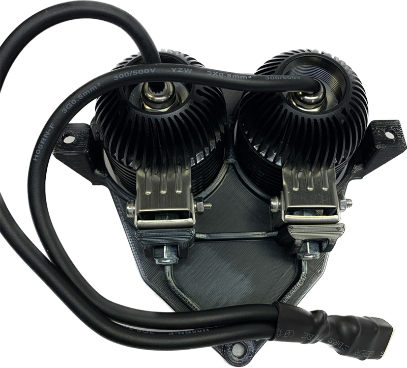 Beta lampfäste 2020-2026, utan kåpa, NIZLED 2xR40DRL kallvit (80w)