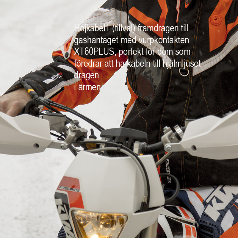 Komplett lamp strömkabelsats till Enduro hoj