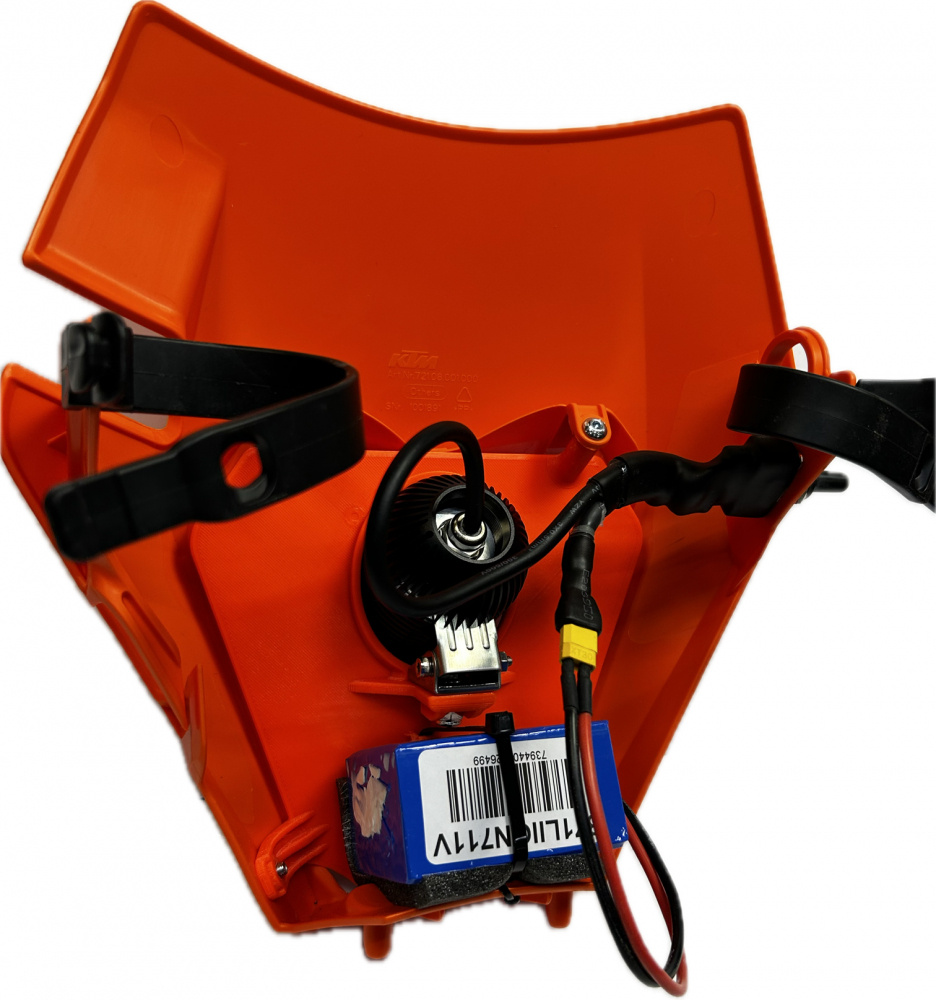 Singelkåpa 40w med batteri till KTM 85cc, NIZLED R40DRL kallvit