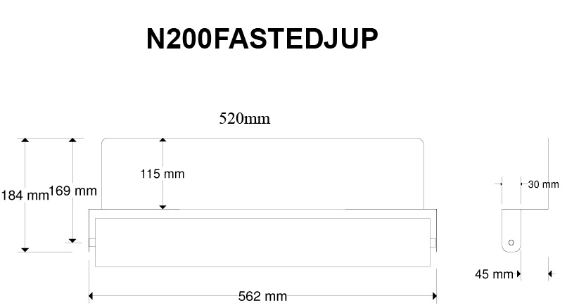 NIZLED Nummerplåtfäste djup