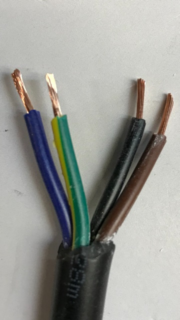 Strömkabel LED-lampor 4x1mm Svart