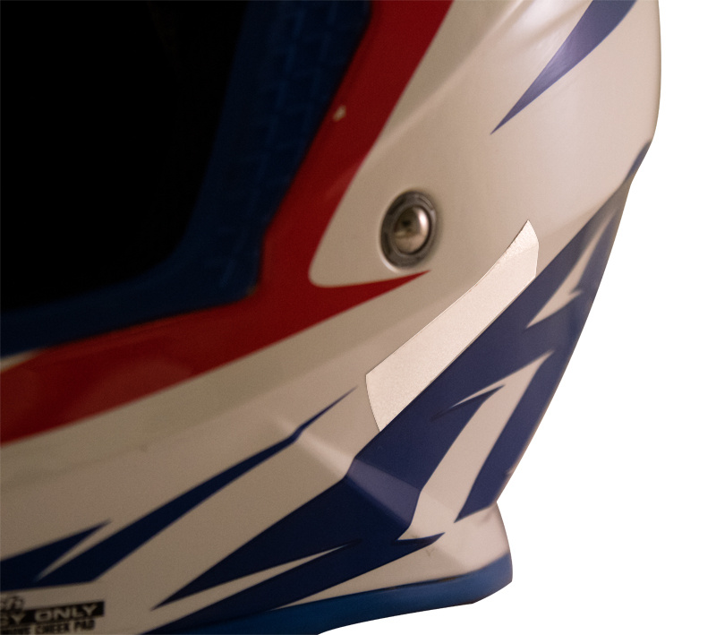 Klisterreflex för hjälm (gul) 4st ca: 5x2cm