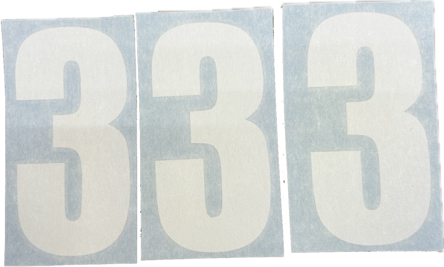 Nizled siffer dekal vit 3 10x5cm