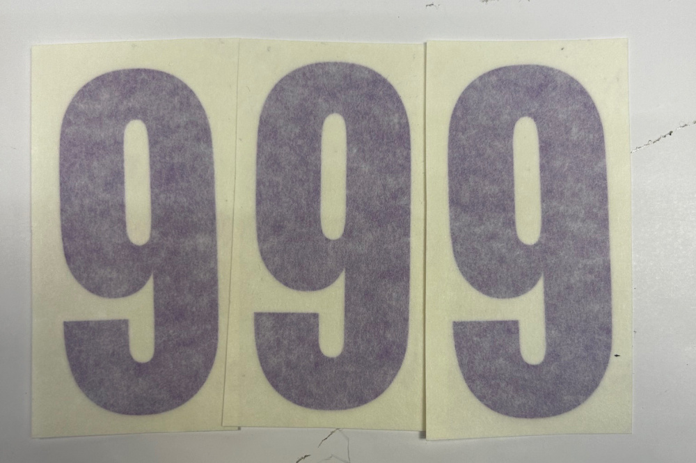 Nizled siffer dekal svart 9 10x5cm