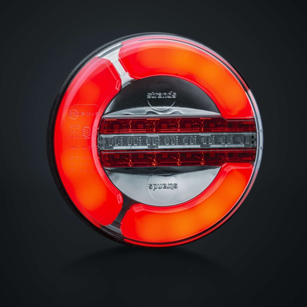 Strands takavalo LED 3-kammio 12-24V, 142 mm halkaisija Pos/Back/Dimm