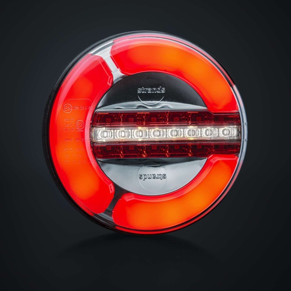 Strands takavalo LED 3-kammio 12-24V, 142 mm halkaisija Pos/Back/Dimm