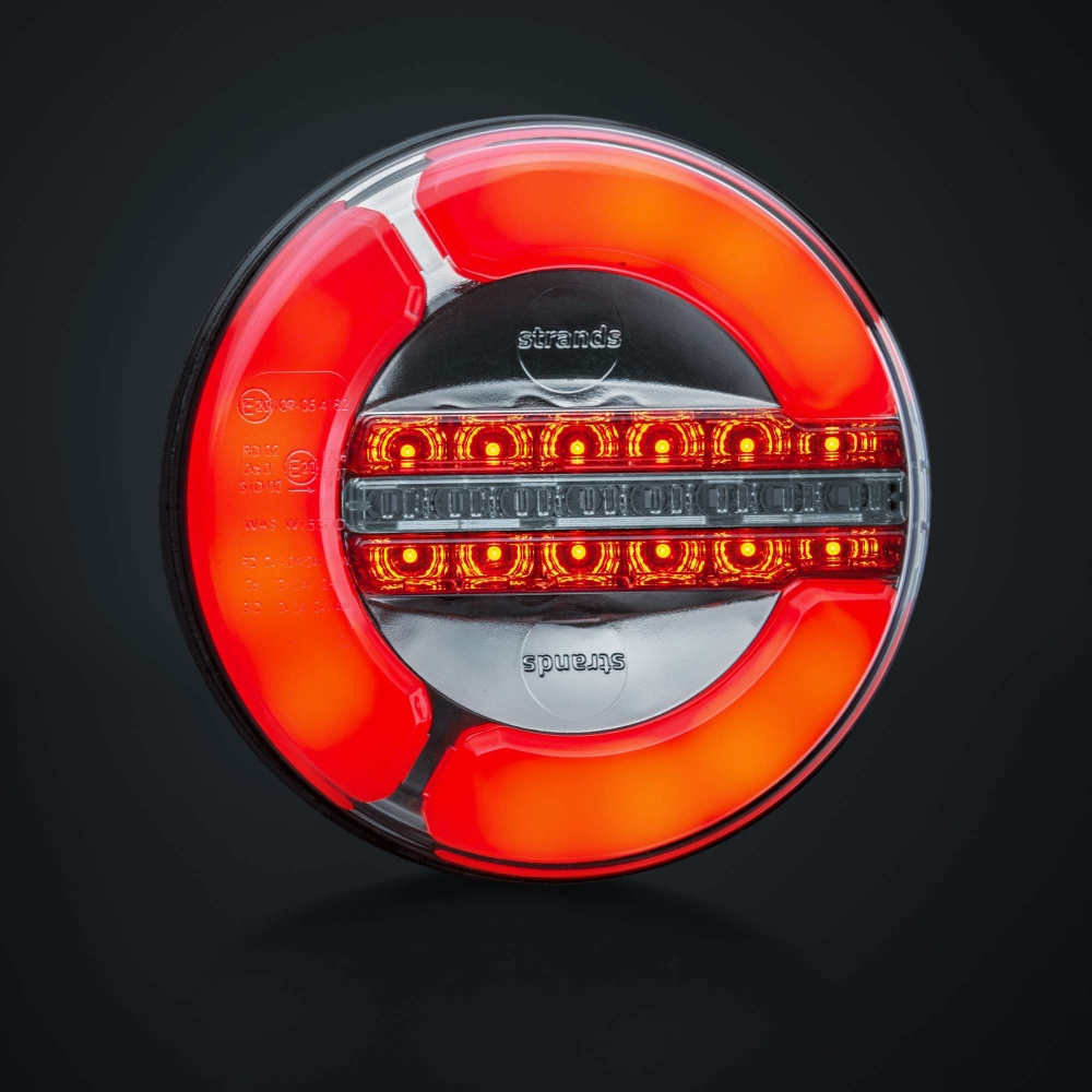 Strands takavalo LED 3-kammio 12-24V, 142 mm halkaisija Pos/Back/Dimm