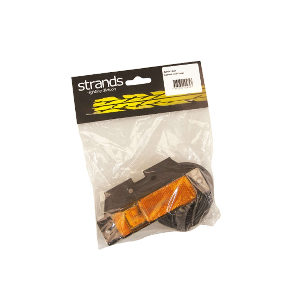 Strands sivumerkintä LED-oranssi 12-24V, kiinnikkeellä. E-merkki.