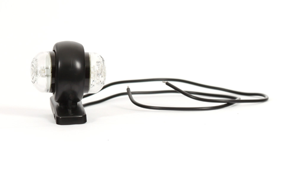 Rantaviivan sijaintivalo, silmämunan etu/taka, 12-24V Valkoinen/Punainen LED