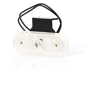 Strands Pos. Vaaleanvalkoinen 12-24V Kiinnikkeellä ja heijastimella. E-merkattu. LED