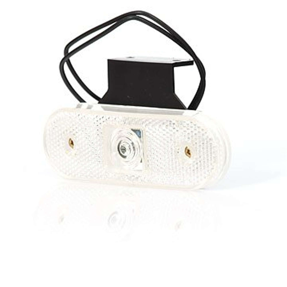 Strands Pos. Vaaleanvalkoinen 12-24V Kiinnikkeellä ja heijastimella. E-merkattu. LED