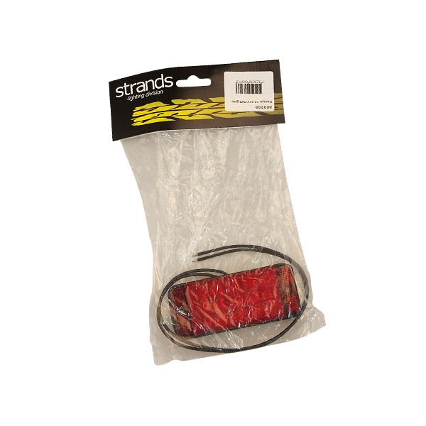 Strands Dimljus 12-24V Punainen lasi.,E-hyväksytty.