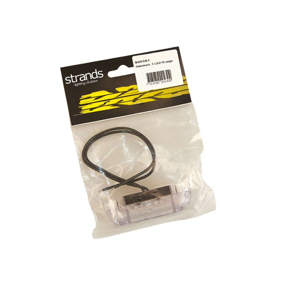Strands Sidomark. 3 LED-oranssi, 12-24V E-merkattu