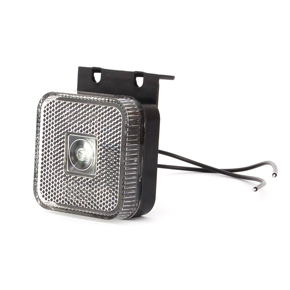 Strands sijaintivalo Valkoinen LED 12-24V, Sisältää kulma-asennustuen E-merkattu