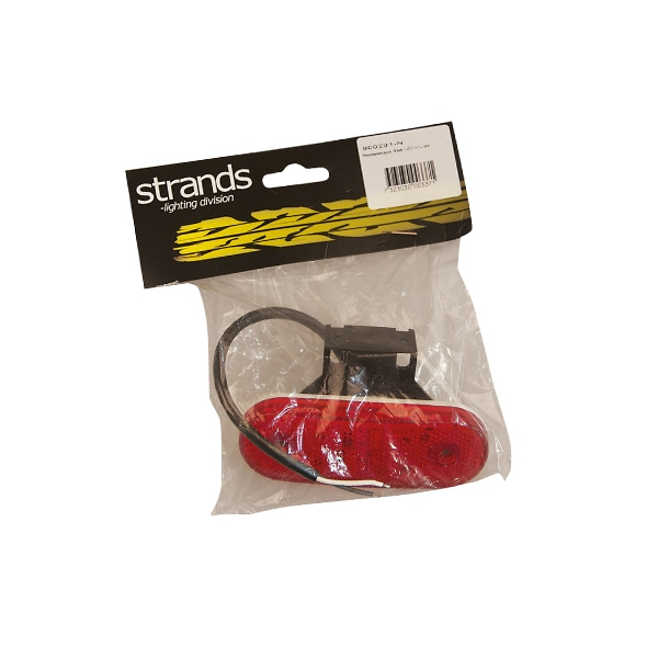Strands sijaintivalo Punainen LED 12-24V, Sisältää kulmaliitännän