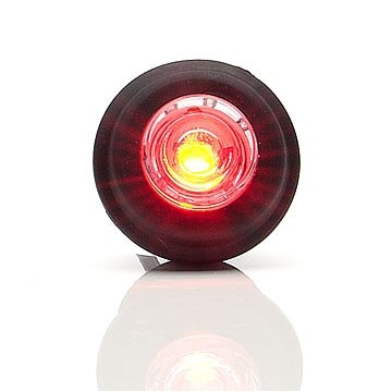 Rantaviivan suuntavalaisin Punainen LED 12-24V., Sopii 21 mm reikään. E-merkki.