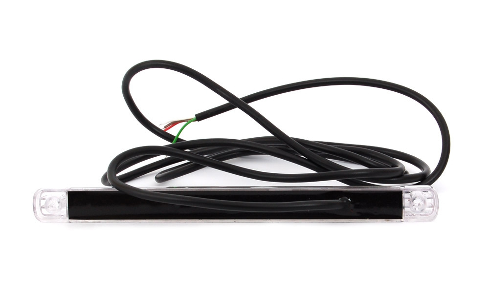 Strands kuituoptinen takavalo/jarru/vilkku, 237 mm pitkä, 12-24V, valkoinen lasi