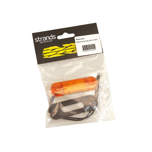 Strands Sivumerkki Slim Orange 3 LED, 9-36V IP68. E-merkattu.