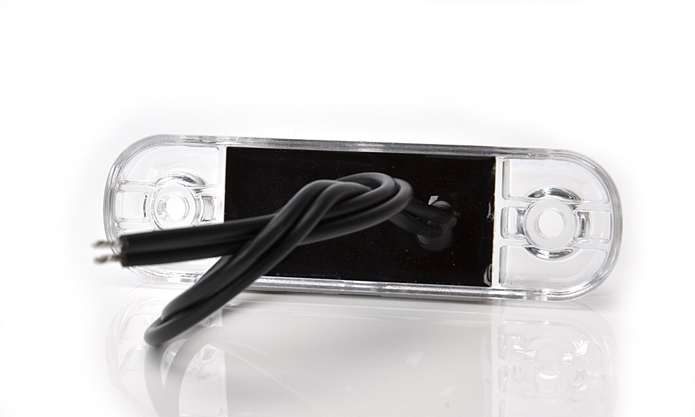 Strands sijaintivalo Valkoinen Slim 3 LED, 9-36V IP68. E-merkattu.