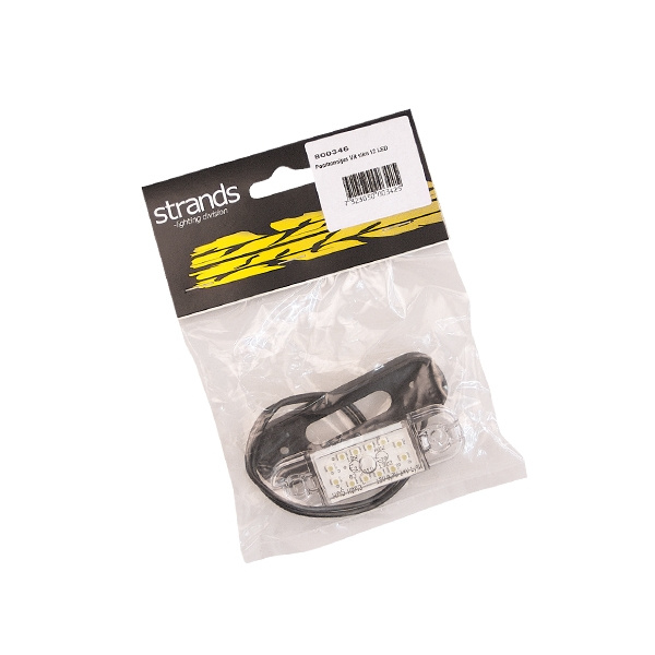 Strands sijaintivalo Valkoinen Slim 12 LED, 9-36V IP68. E-merkki.