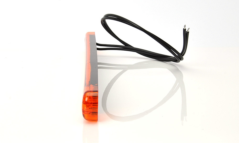 Strands Sidomarkering Orange Slim 9 LED,9-36V IP68. E-Merkki.