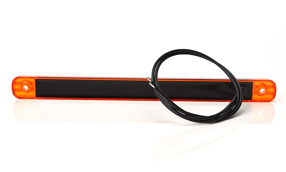 Strands Sidomarkering Orange Slim 9 LED,9-36V IP68. E-Merkki.