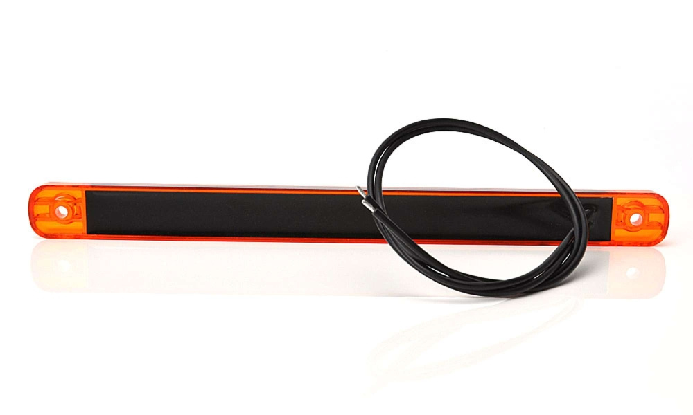 Strands Sidomarkering Orange Slim 9 LED,9-36V IP68. E-Merkki.