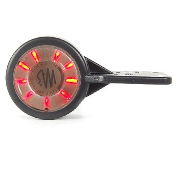 Strands Gummiarm Vit/Röd LED M. Platta, Kirkas lasi. E-merkintä 12-24V